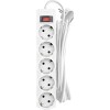 Сетевой фильтр CBR CSF 2505 PC (белый, 5 м)
