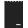 Блокнот на гребне Index, 101 x 146 мм, 40 л., черный