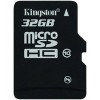 Карта памяти Kingston microSDHC (Class 10) 32GB (SDC10/32GBSP)