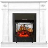 Каминокомплект Smolcom Brighton Corner STD-ASP с Majestic FX M Black (белый дуб)