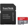 Карта памяти SanDisk Ultra microSDXC UHS-I + адаптер 64GB [SDSQUNC-064G-GN6MA]