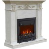Каминокомплект Smolcom Verona STD-ASP с Aspen Black (белый дуб, патина золото)