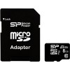 Карта памяти Silicon-Power microSDHC SP008GBSTHBU1V10SP 8GB (с адаптером)