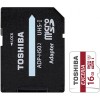 Карта памяти Toshiba EXCERIA microSDHC 16GB + адаптер [THN-M302R0160EA]