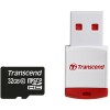 Карта памяти Transcend microSDHC (Class 10) 32GB + кардридер P3 [TS32GUSDHC10-P3]