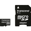 Карта памяти Transcend microSDHC (Class 10) 4GB + адаптер (TS4GUSDHC10)