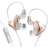 Наушники KZ Acoustics ZEX (с микрофоном, розовый)